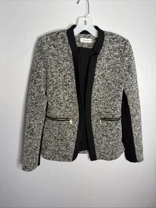 Blazer/giacca Calvin Klein donna 2 maniche lunghe nero e grigio tweed immacolato - Foto 1 di 12