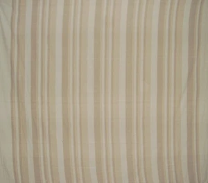Heavy Cotton Ribbed Bedspread 98" x 88" Tan/Brown on Beige - Picture 1 of 2