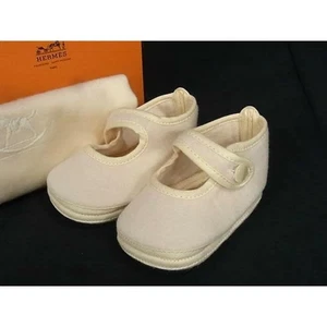 Scarpe bambino Hermes tono avorio lana/angora 65/35 prime scarpe SA come nuove usate - Foto 1 di 12