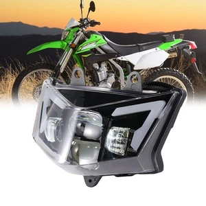 LED Headlights E24 Appproved Hi-lo Beam for Kawasaki KLX 125 10-17 450R 08-23 - Picture 1 of 12