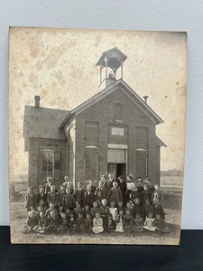 Foto de clase de gabinete de casa escolar Fall Creek Indiana de principios de 1900 - Imagen 1 de 8