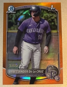 2025 Bowman Chrome Alessander De La Cruz BCP-219 Orange 17/25 - Bild 1 von 2