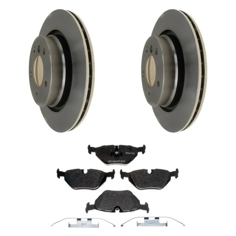 For BMW 328i 96-97 Raybestos R-Line Plain Rear Brake Kit w Semi-Metallic Pads Foto 1 de 4