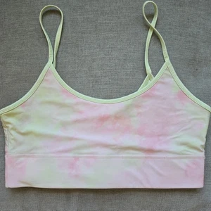 Fabletics Millie Reversible Bralette Size XL Low Impact Tie Dye Moisture Wicking - Picture 1 of 6