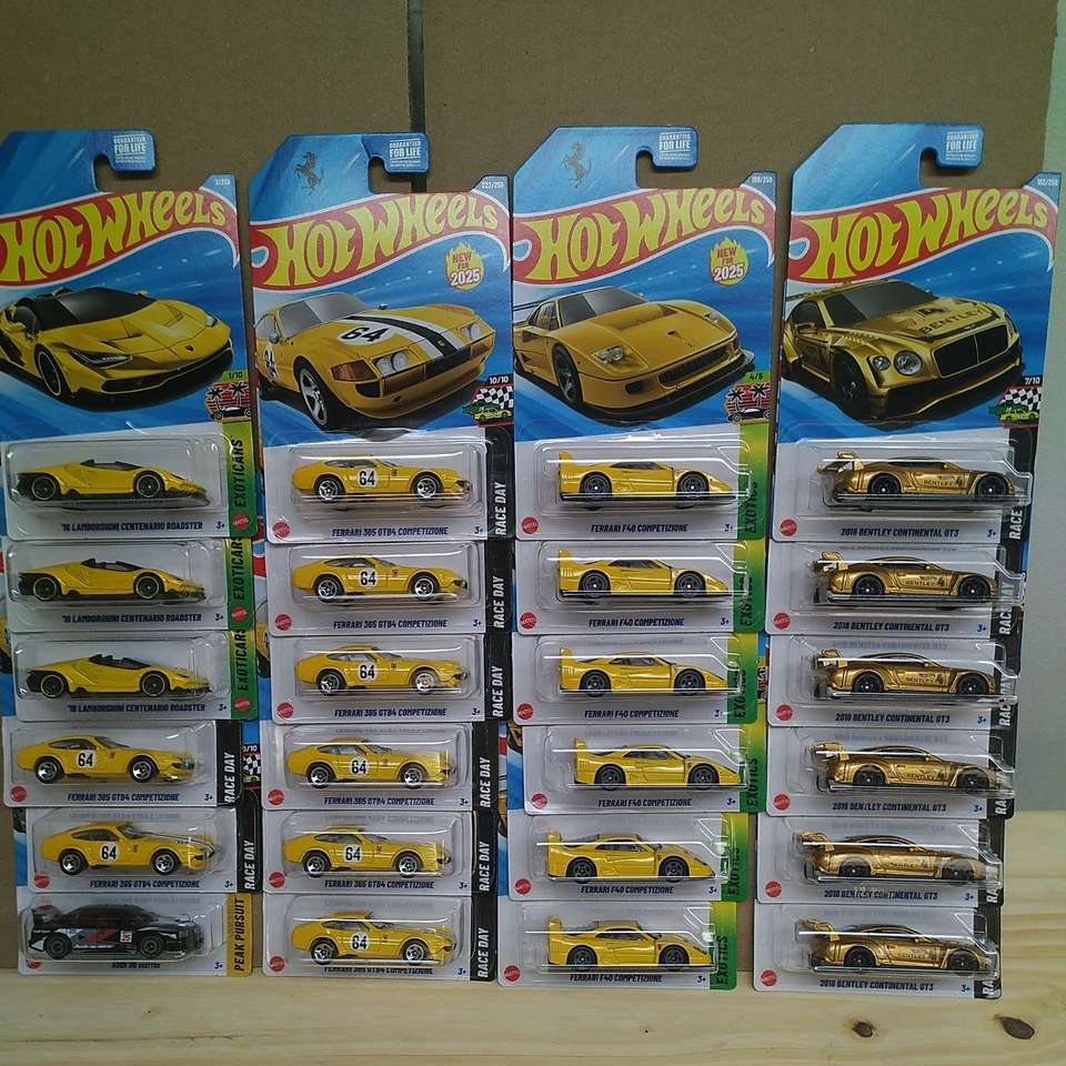 Hot Wheels 2025   Ferrari f40 - Ferrari -365 gtb4- Bentley -Lamborghini ~ lot - Image 1 of 4