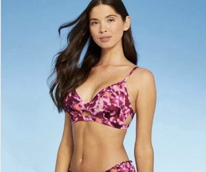 Shade & Shore Keyhole Padded Bikini Top Gr. 32B - Pink Batik - NEU - Bild 1 von 14