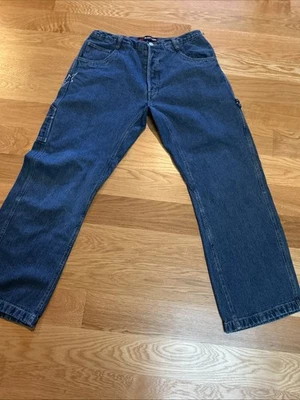 Pantalones Estrella Alpina Azul Con Mini Bolsillo Lateral y Dos Bolsillos Traseros Talla 34 Foto 1 de 4