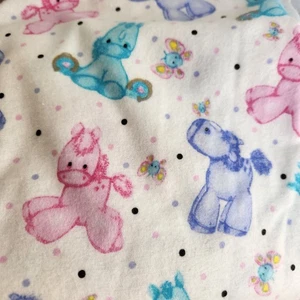 Super Soft & Comfy Flannel Bouncing Horses Cotton AE Nathan One Piece 1.5 yds - Picture 1 of 3