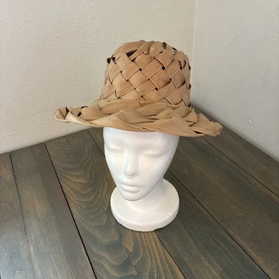 Sombrero de paja boho playero tejido a mano vintage - Jamaicano - Talla XS - 6 5/8 (ST) Foto 1 de 4