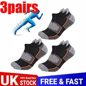 3 Pairs Hywell Thick Padded Compression Running Ankle Socks, Hywellstore Socks - Picture 1 of 15