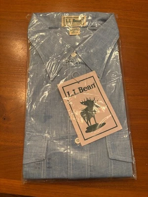 LL Bean Mens XL Deadstock Vintage Indian Madras Cotton Shirt - Image 1 of 4