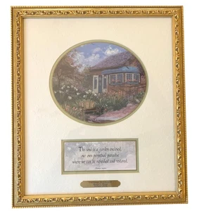 Thomas Kinkade Gardeners Retreat Framed Accent Print Collectors Society 13 x 18 - Picture 1 of 12