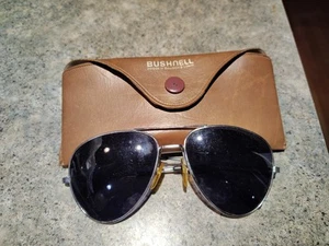 Vintage Bushnell Aviator Shooting Sunglasses w/ case - Picture 1 of 4