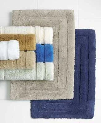 Ковер для ванны Ralph Lauren Palmer 17 дюймов x 24 дюйма — французский синий - Изображение 1 из 2