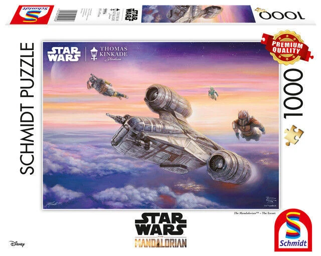 Puzzle 1000 elementów. Star Wars. The Mandalorian. Eskorta - T. Kinkade - Image 1 of 1