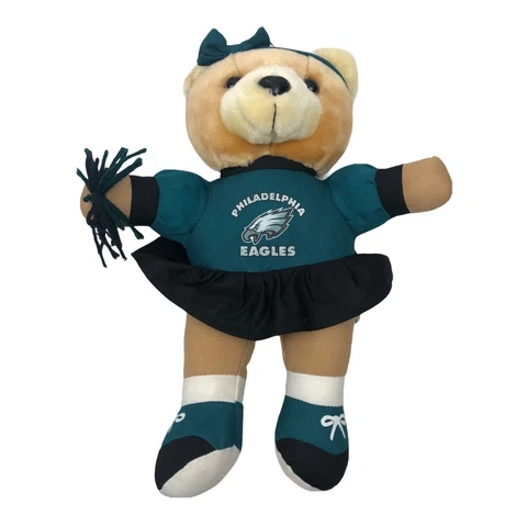 Philadelphia Eagles Official NFL Plush Stuffed CHEERLEADER Bear 14" Cover