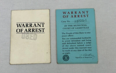 4x ARREST CARDS - Vintage 1960 Mattel Lie Detector Game REPLACEMENT PIECES - Image 1 of 3