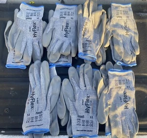 7 paia di guanti di sicurezza XXL Ansell HyFlex 11-627 Lycra leggeri resistenti al taglio taglia 11 - Foto 1 di 5
