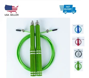 Jump Rope Crossfit Boxing Weighted Adult Ball Bearing Beaded Fitness Gym Speed - Picture 1 of 21