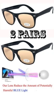 2 pares de gafas de sol combo antirreflectantes profesionales bloque Blue Ray - Imagen 1 de 2