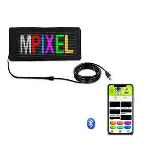 USB Car RGB LED APP Animation Message Sign Scrolling Display Lighting Board lamp - Picture 1 of 13