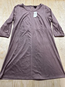 Vestido Colección Jill Wearever Mujer L Cambio Nuevo con Etiquetas Imitación Gamuza Lagenlook Malva - Imagen 1 de 6