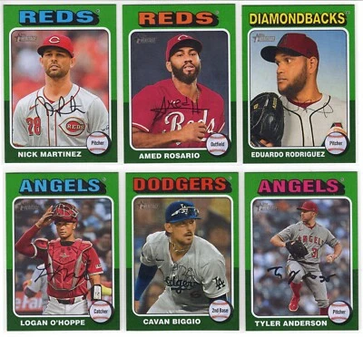 2024 Heritage High Number Green Border 6 Card Lot - Image 1 of 2