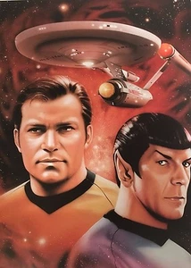 Classic Star Trek Captain Kirk/Spock LE Lithograph 177/1966 Signed By Brian Rood - Picture 1 of 2