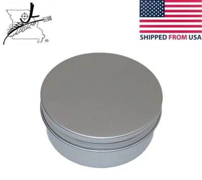 1x 3.75" Diameter Aluminum Tin Can Bare Screw Top New Containers Storage Cream - Image 1 of 4