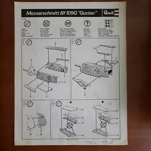 Revell Model MESSERCHMITT BF09G GUSTAV 1980 4407--3800 INSTRUCTIONS ONLY - Picture 1 of 1