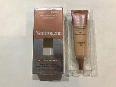 NEUTROGENA ACTIVE COPPER VISIBLY FIRM EYE TREATMENT CONCEALER~CORRECTING YELLOW - Image 1 of 2