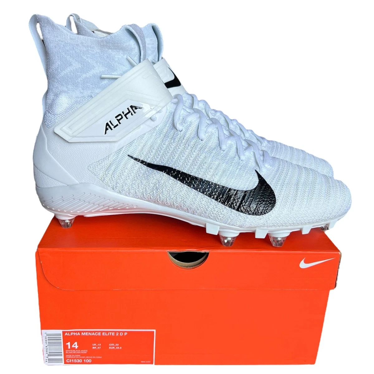 Preços baixos em Nike Alpha Menace Elite 2 Black White | eBay