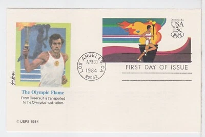 TurtlesTradingPost- Olympic Torch Bearer 1984 #UX102 FDC Fleetwood Cachet - Image 1 of 2