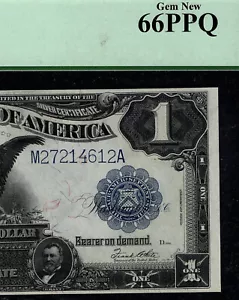 1899 $1 SILVER CERTIFICATE BLACK EAGLE SPEELMAN/WHITE PCGS 66PPQ (ABJJ) GEM UNC - Picture 1 of 4