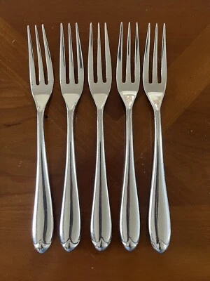 Set of 5 Nick Munro Bugatti Cutlery - Venezia Stainless Dinner Forks 8 1/4” - Image 1 of 4