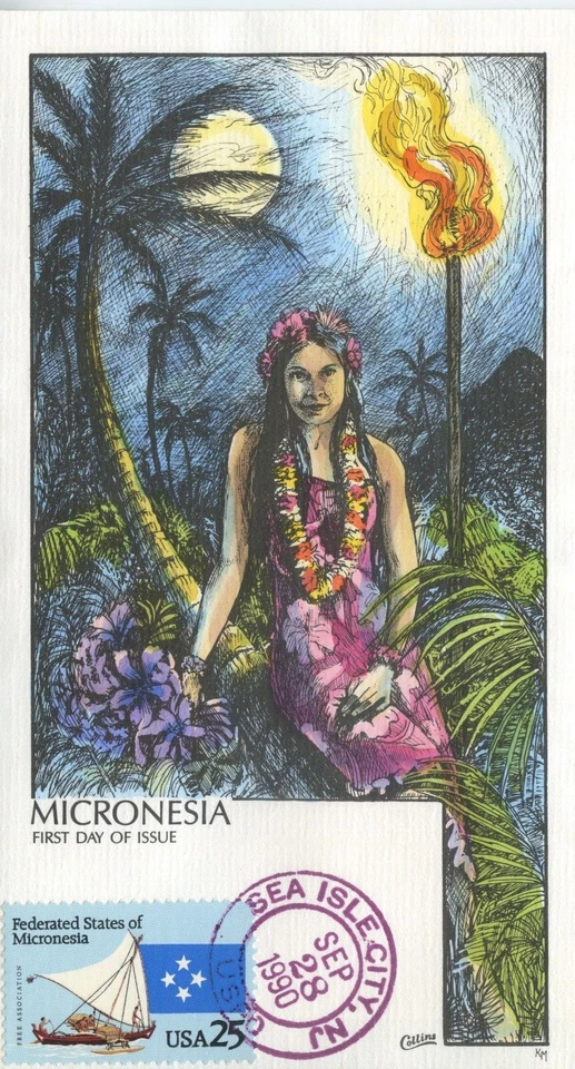 US, #2506 Micronesia , Collins Hand-painted First Day Cover Perfect!!! - Image 1 of 1