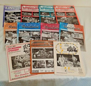 11 Vintage Lincoln Speedway Selinsgrove Program Lot WoO Dirt Track Racing NASCAR