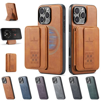 Magnetic Leather Case Detachable Card Holder For iPhone 16 Pro Max/16 Pro/16 - Image 1 of 4