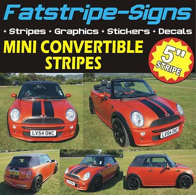 per adattarsi a MINI GRAFICA A RIGHE CONVERTIBILI MINI ONE COOPER S DECALCOMANIE JCW - Immagine 1 di 2