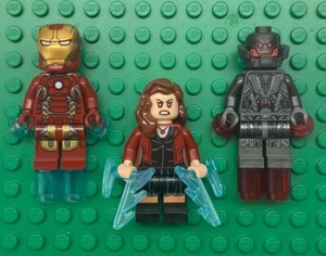 3 Minifiguras de Lego: Iron Man Bruja Escarlata Ultrón Prime: Mark 43 Armadura: 76031 - Imagen 1 de 1