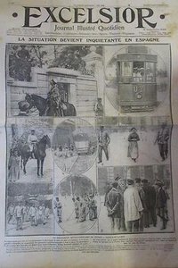 GREVE EN ESPAGNE MOUVEMENT REVOLUTIONNAIRE DE BILBAO  EXCELSIOR 19 /09 / 1911 - Picture 1 of 1