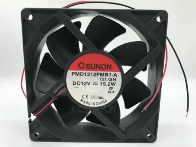 SUNON PMD1212PMB1-A (2).GN DC12V 19.2W 12038 12CM 2 wire cooling fan - Image 1 of 4