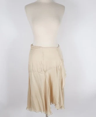 Ralph Lauren фиолетовый этикетка коллекции юбка sz 12 Sp 2003 архив шелковый серо-коричневый - Изображение 1 из 4