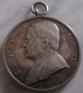 MDS VATIKAN VATICANO SILBERMEDAILLE 1925 "PAPST PIUS XI. - PILGERFAHRT ROM"  #AA - Picture 1 of 2