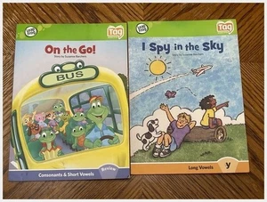 LeapFrog Tag Junior On the Go Bus & 3 Books I Spy Vowels Phonics 2010s - Picture 1 of 9