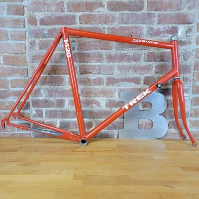 Trek 1420 700C Wheel Alloy Road Bike Frameset 60cm 100/126mm Made in USA   h29 - Image 1 of 4