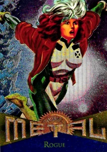 Tarjeta de metal Fleer Marvel 1995 de Rogue - Imagen 1 de 4