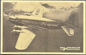 AVIATION POSTCARD~PAN AMERICAN AIRWAYS NEW B-307 STRATOCLIPPER AIRPLANE-1938 - Picture 1 of 2