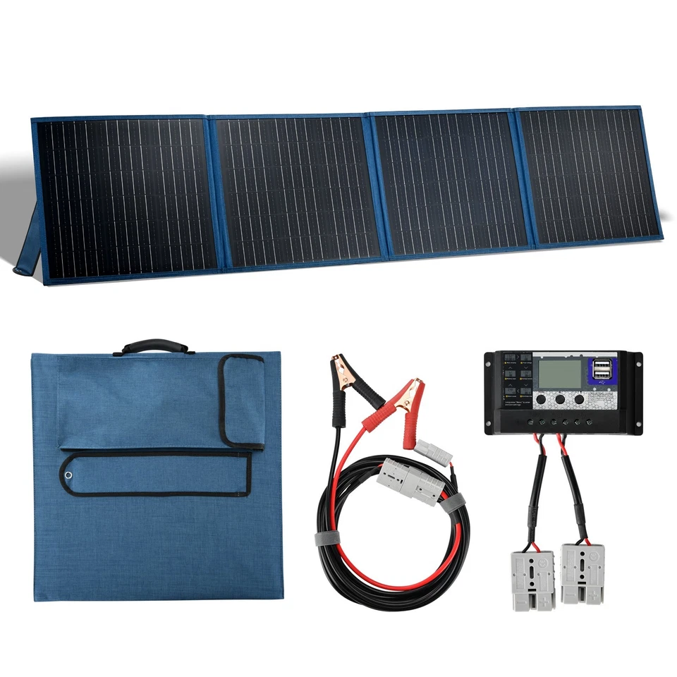 Solar Blanket 12V 250W 300W 400W 600W 12V Folding Solar Panel Kit Mono Power USB - image 1 of 1