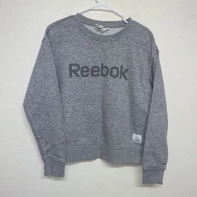 Reebok Women's Sweatshirt Pullover Activewear Athleisure Top Logo Gray Size S - Image 1 of 4